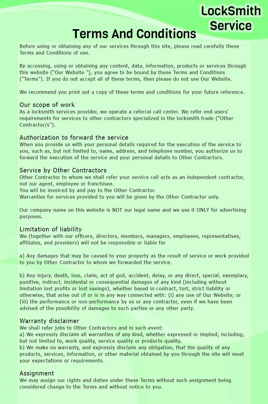 Columbus Lock And Safe, Columbus, OH 614-321-2437 - terms-ls